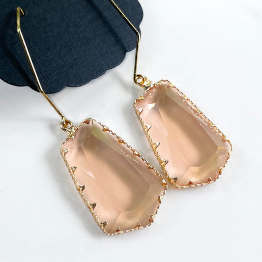 Georgia Peach Glass Dangles