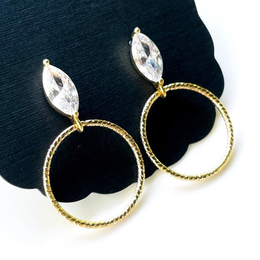 Chelsea Gold Diamond Hoops