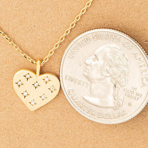 18K Gold Dipped Heather Heart Necklace