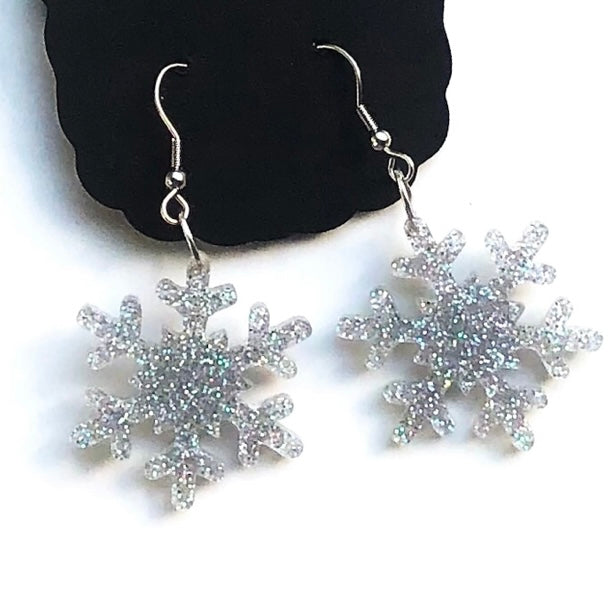 Glitter Snowflake Dangle