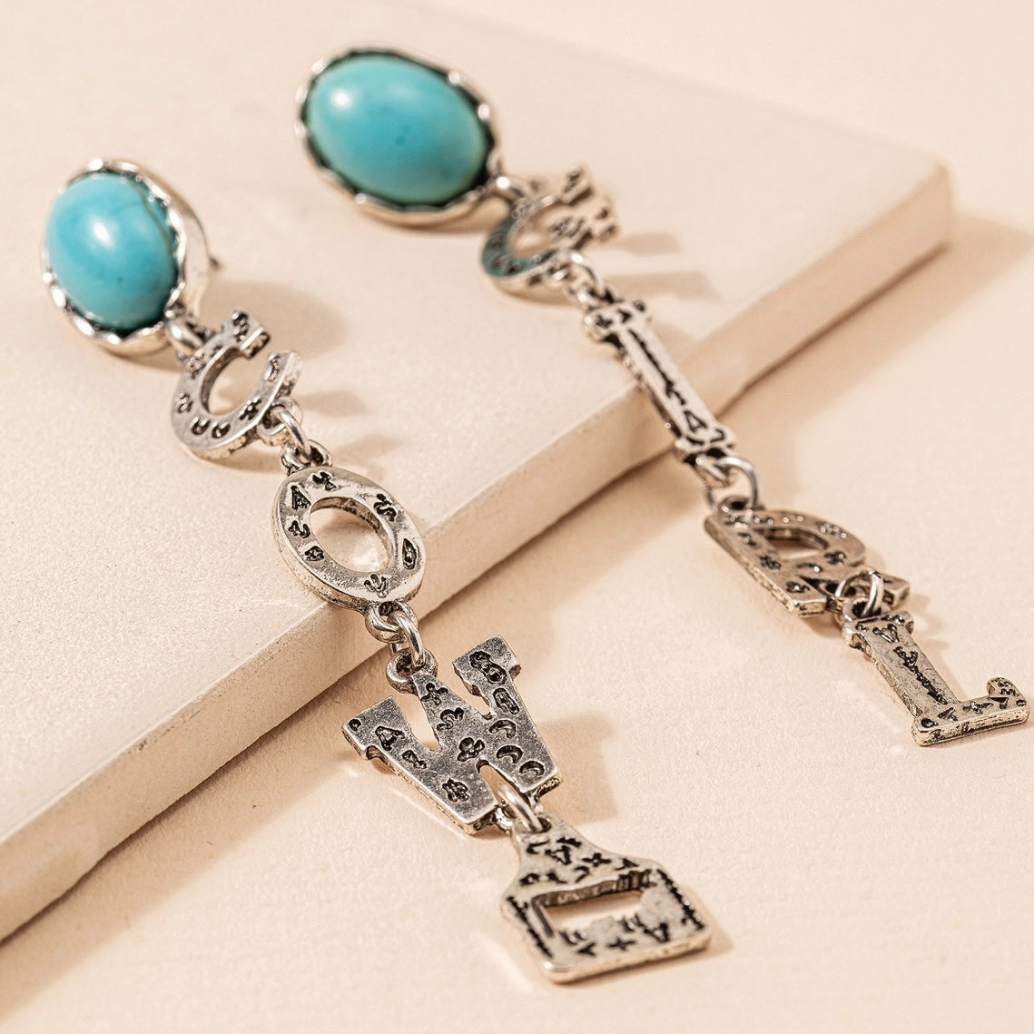 Silver & Turquoise Cowgirl Dangles