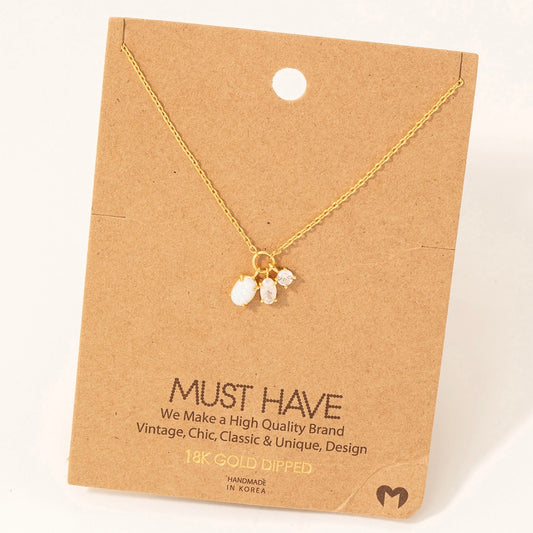 18K Gold Dipped Tammy Pendant Necklace