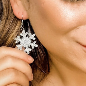 Glitter Snowflake Dangle