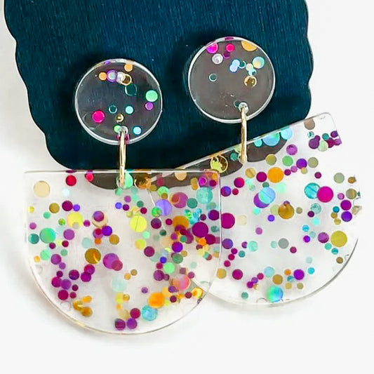 Carrie Confetti Acrylic Earrings