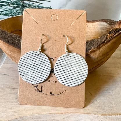 Silver Veverly Leather Earrings