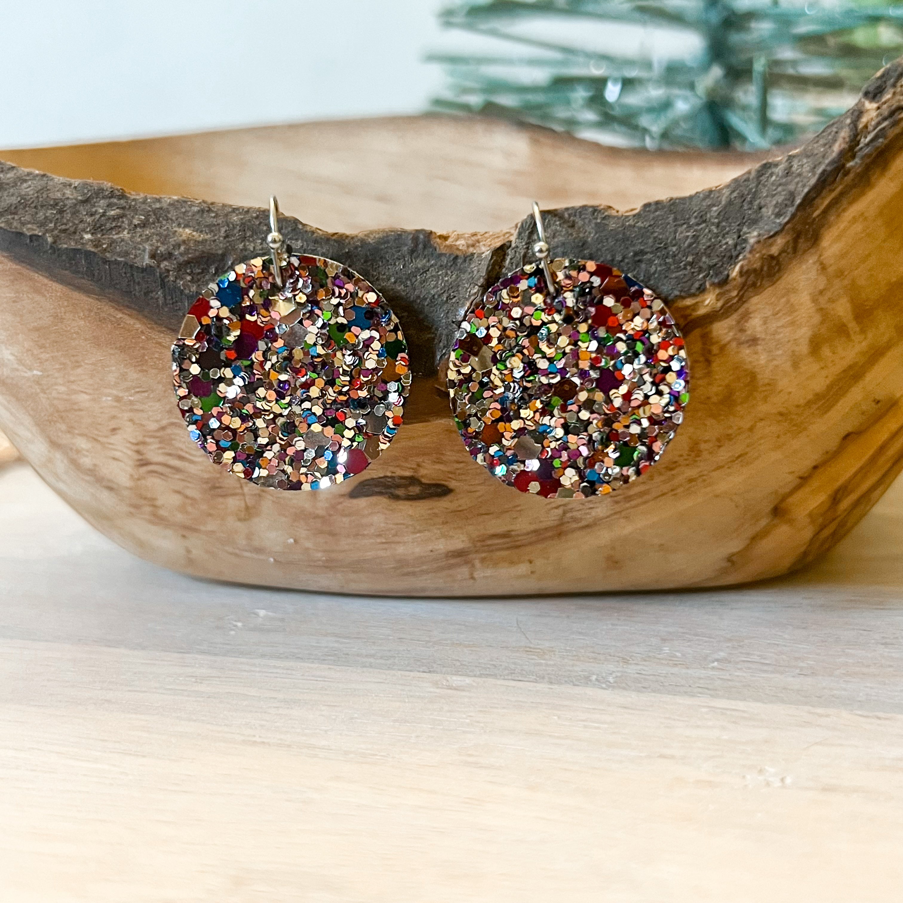 Handmade Cindy Glitter Earrings