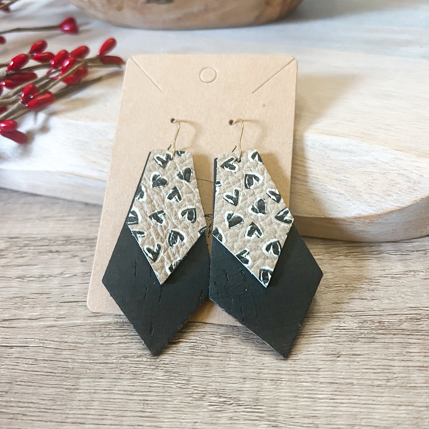 Layered Luci Heart Earrings