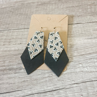 Layered Luci Heart Earrings
