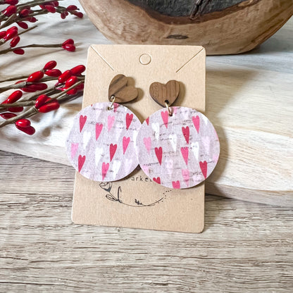 Haley Hearts Round Earrings