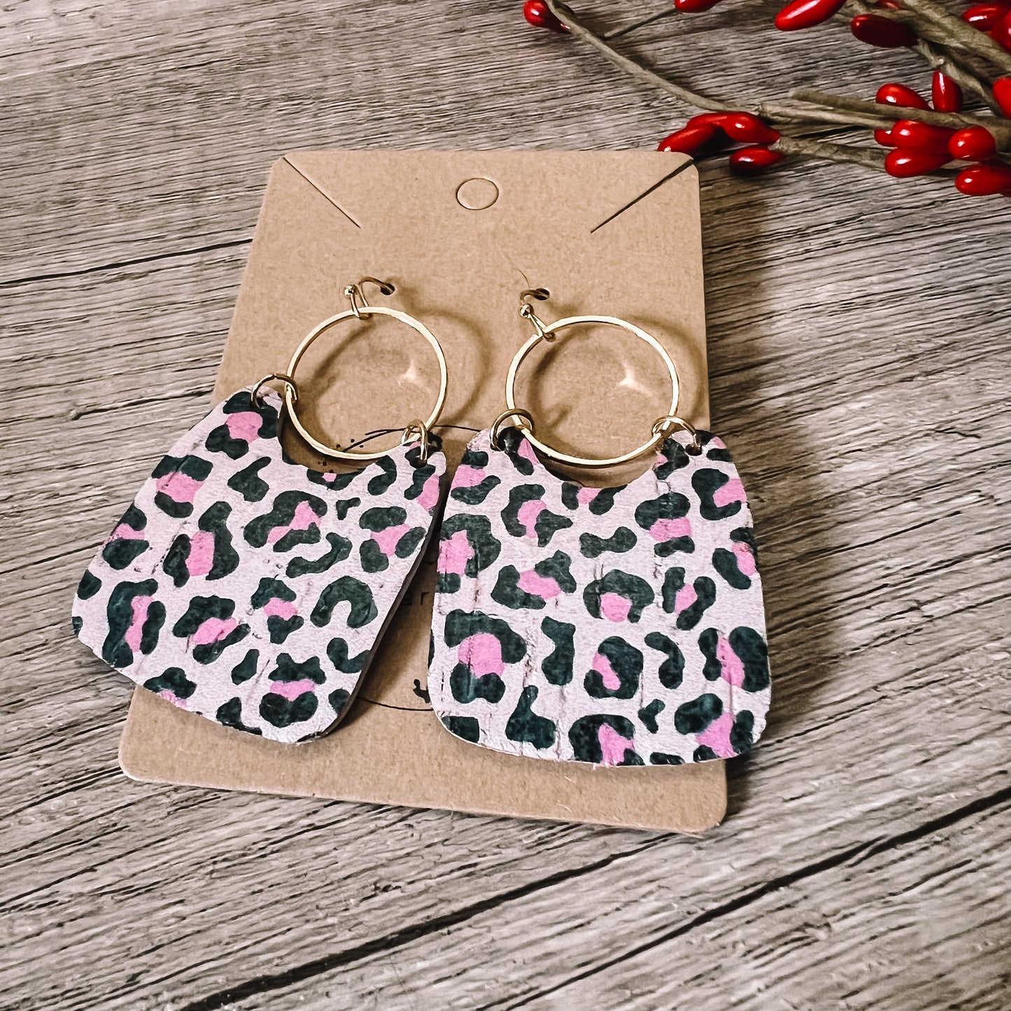 Sarah Leopard Earrings