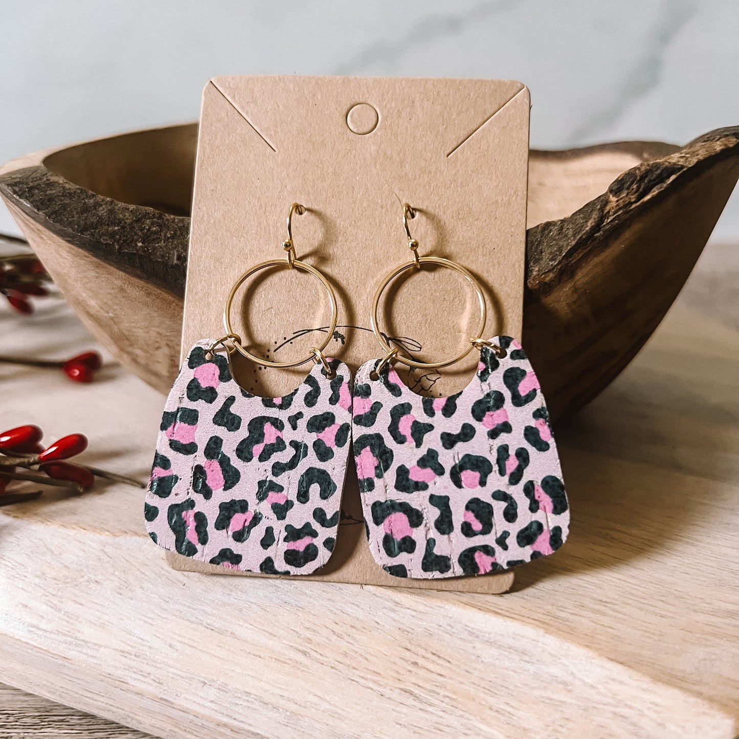 Sarah Leopard Earrings