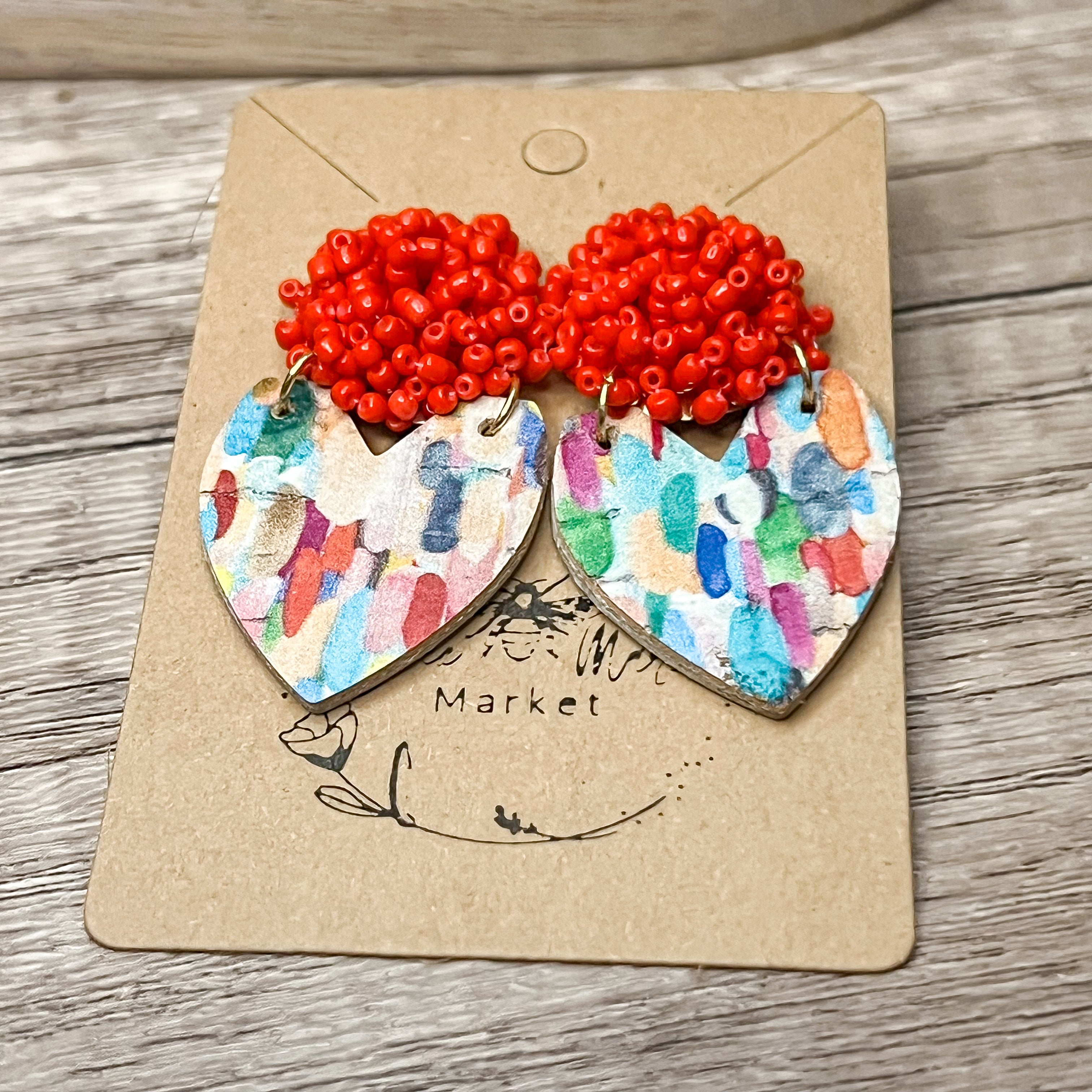 Confetti Heart Explosion Earrings