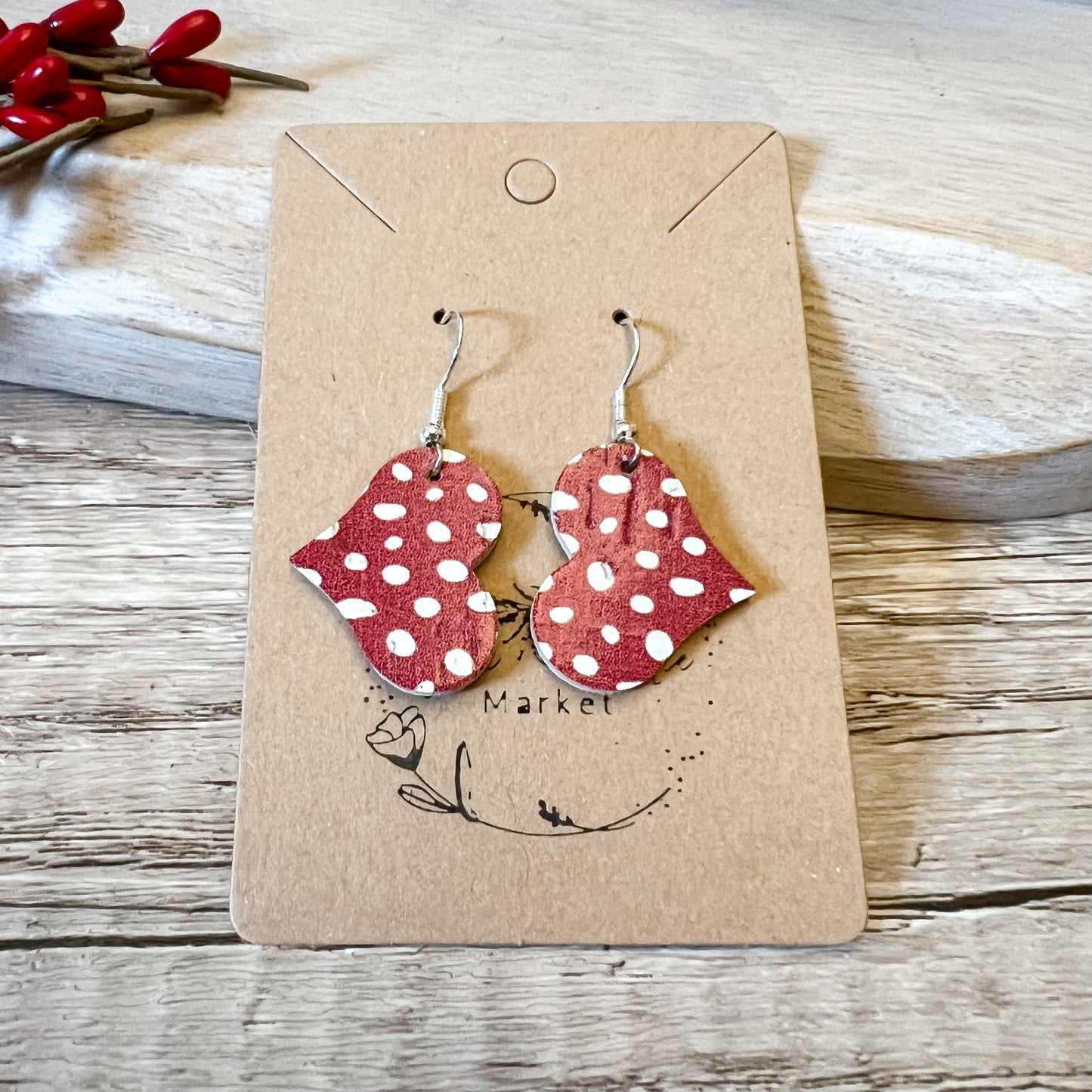 Chelsey Heart Love Polka Dot Earrings II