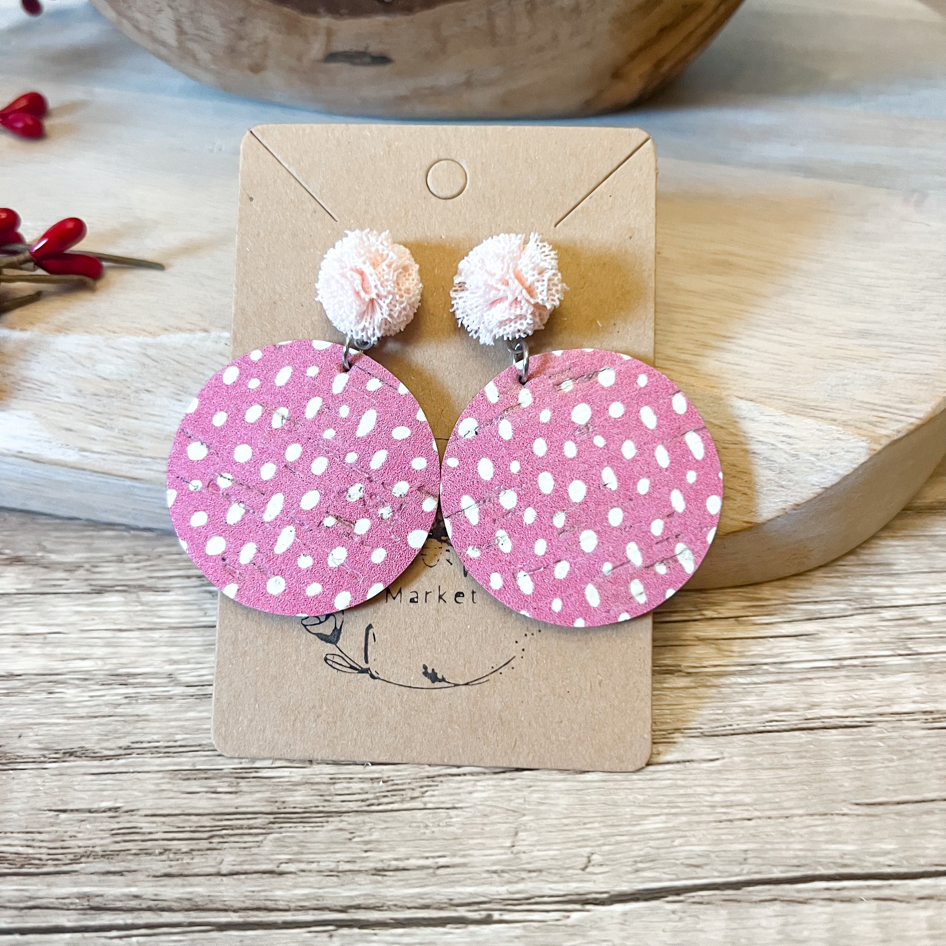 Pink Polka Dot Dorothy Earrings