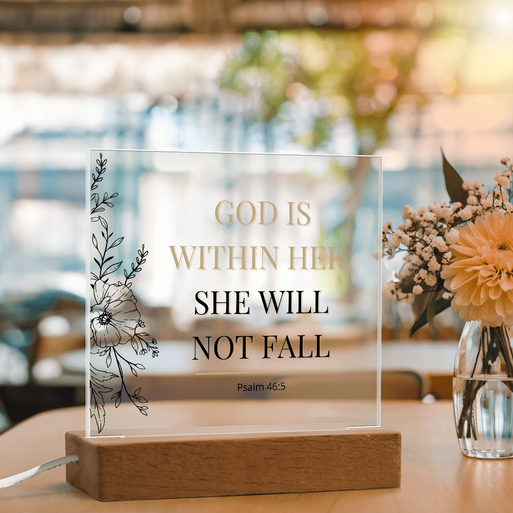 She Will Not Fall - Acrylic Plaque