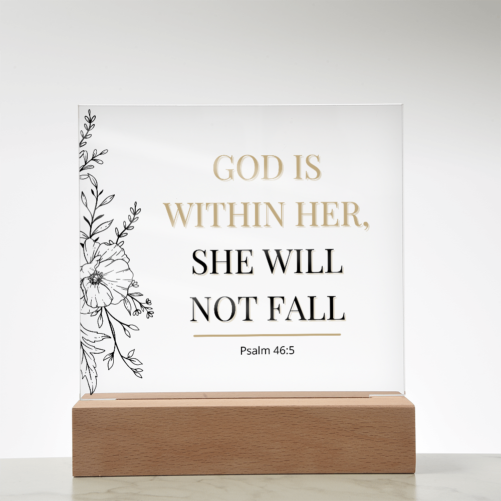 She Will Not Fall - Acrylic Plaque