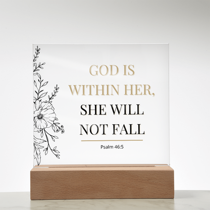 She Will Not Fall - Acrylic Plaque