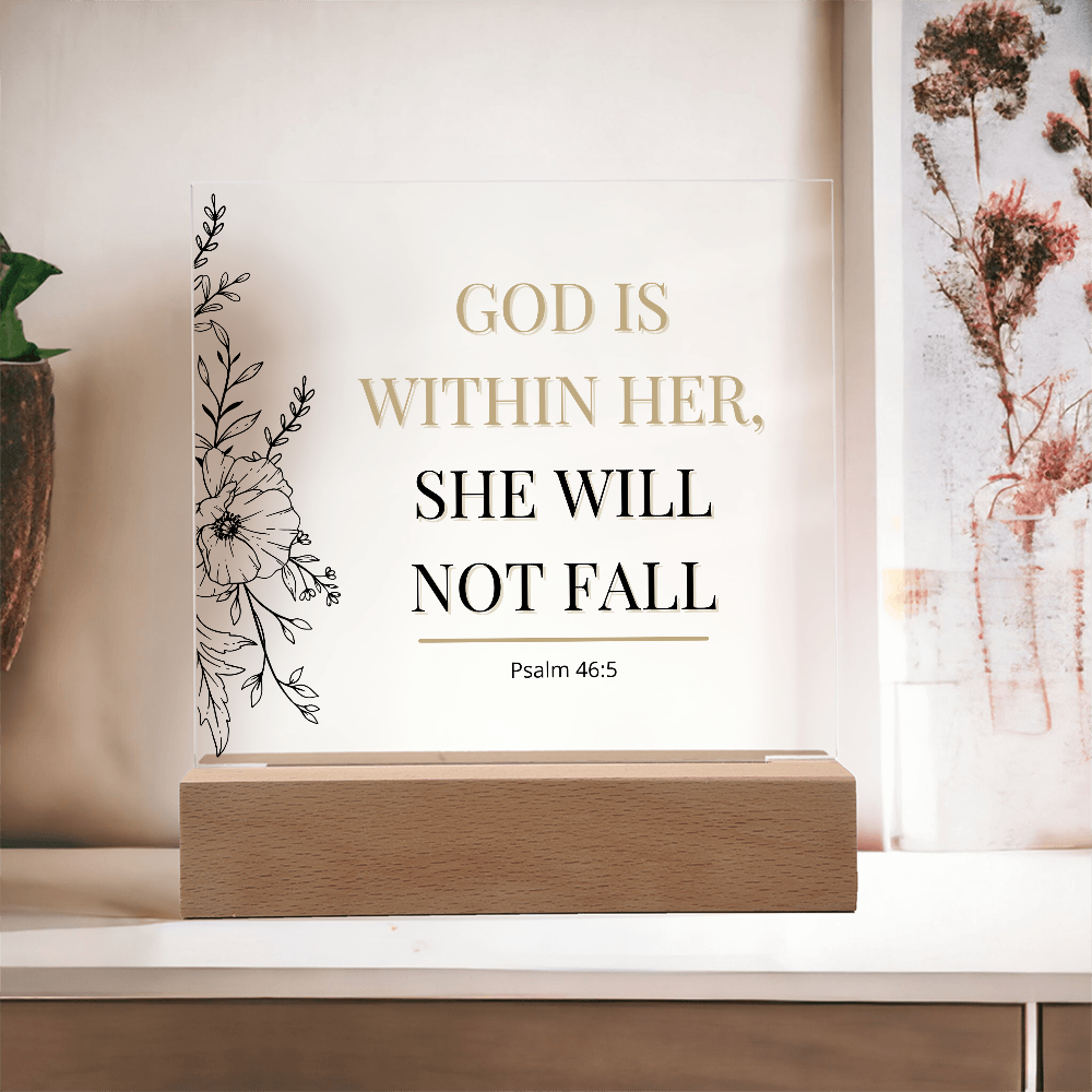 She Will Not Fall - Acrylic Plaque