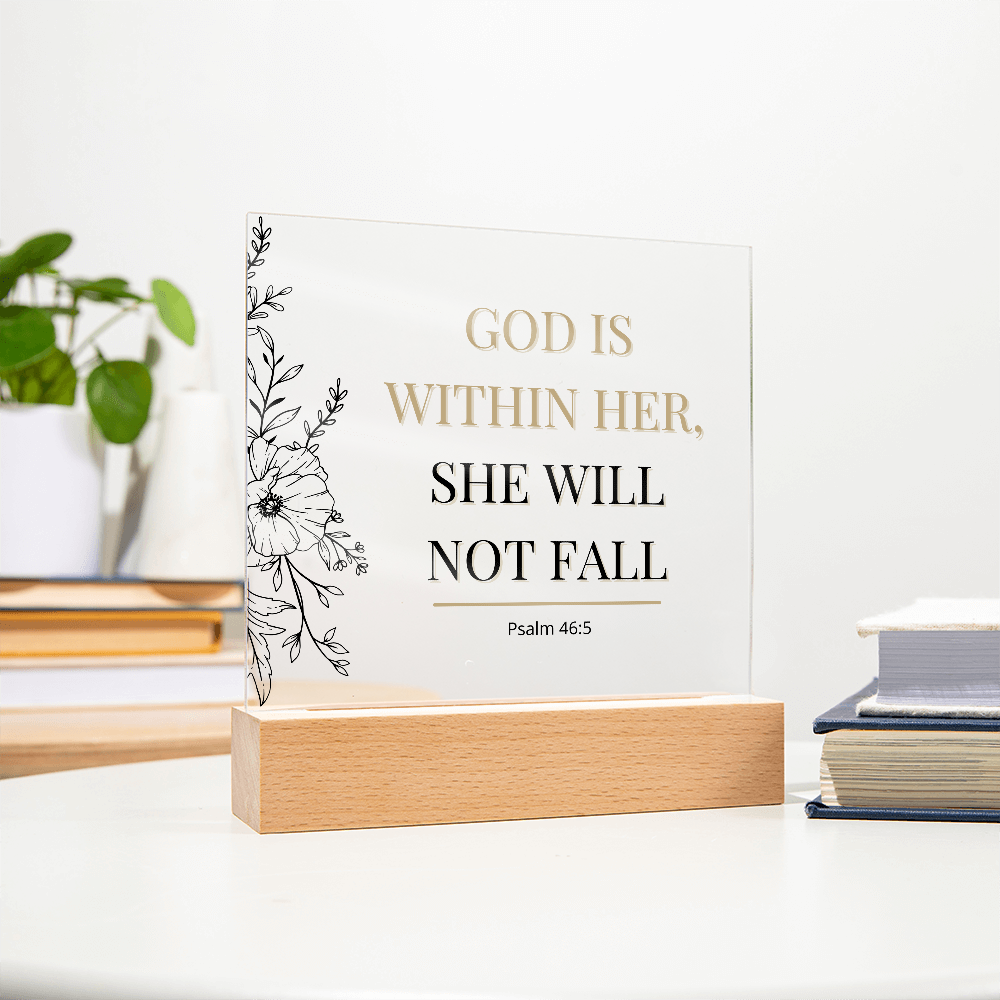 She Will Not Fall - Acrylic Plaque