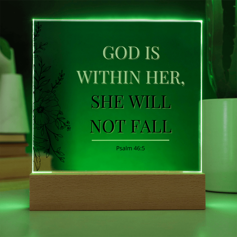 She Will Not Fall - Acrylic Plaque