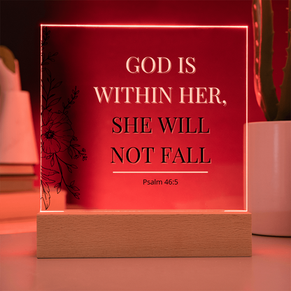 She Will Not Fall - Acrylic Plaque
