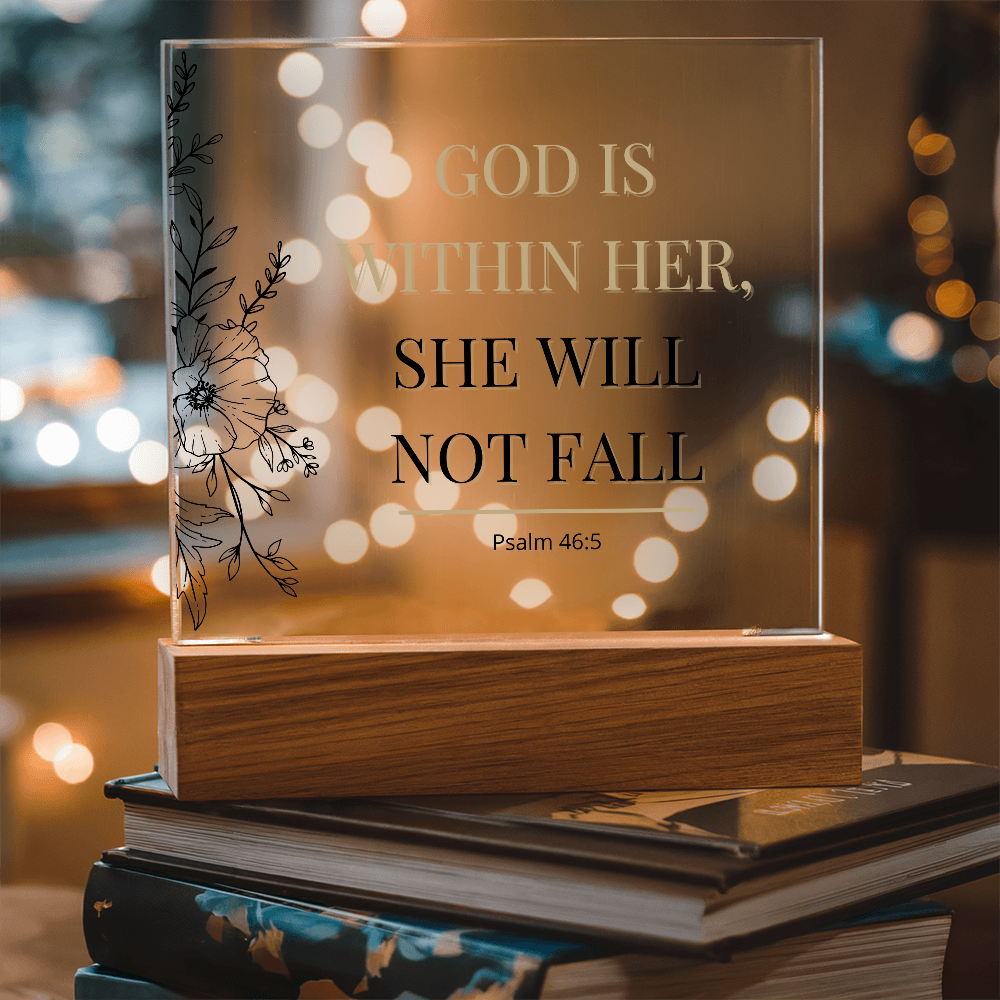 She Will Not Fall - Acrylic Plaque