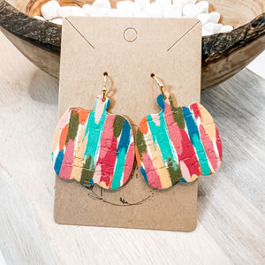 Brushstroke Pumpkin Earrings