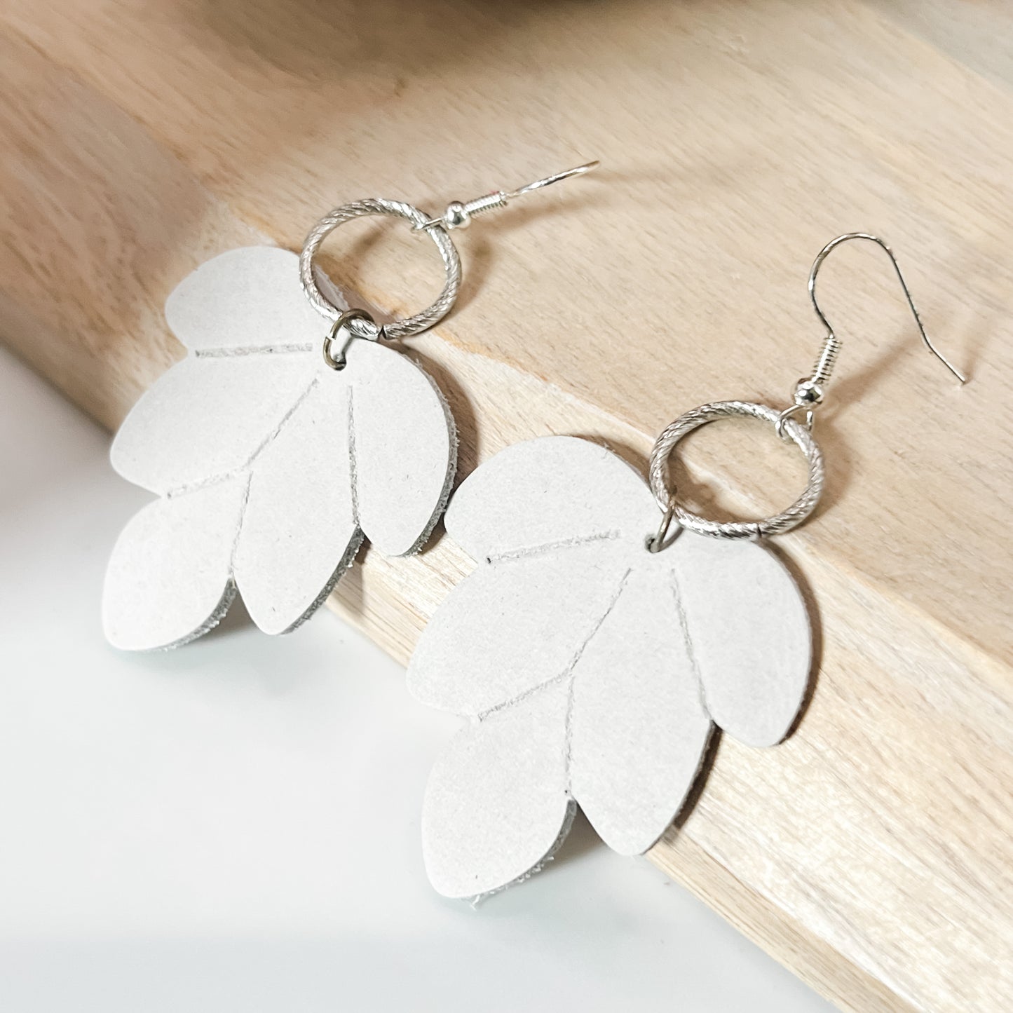 Jewel Tone Leather Earrings