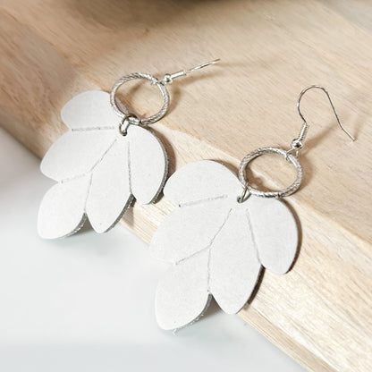 Jewel Tone Leather Earrings