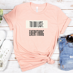 To Do List Unisex Jersey Short Sleeve Tee