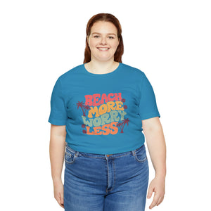 Beach More Worry Less Unisex Jersey Short Sleeve Tee