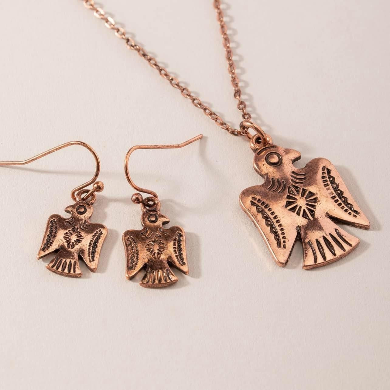 Thunderbird Pendant Necklace & Earring Set