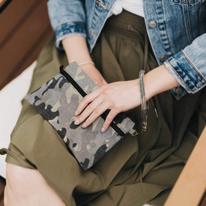 Camo Canvas Clutch/Wristlet