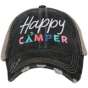 Happy Camper Embroidered Hat
