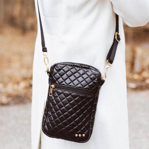 Black Quilted Crossbody Bag