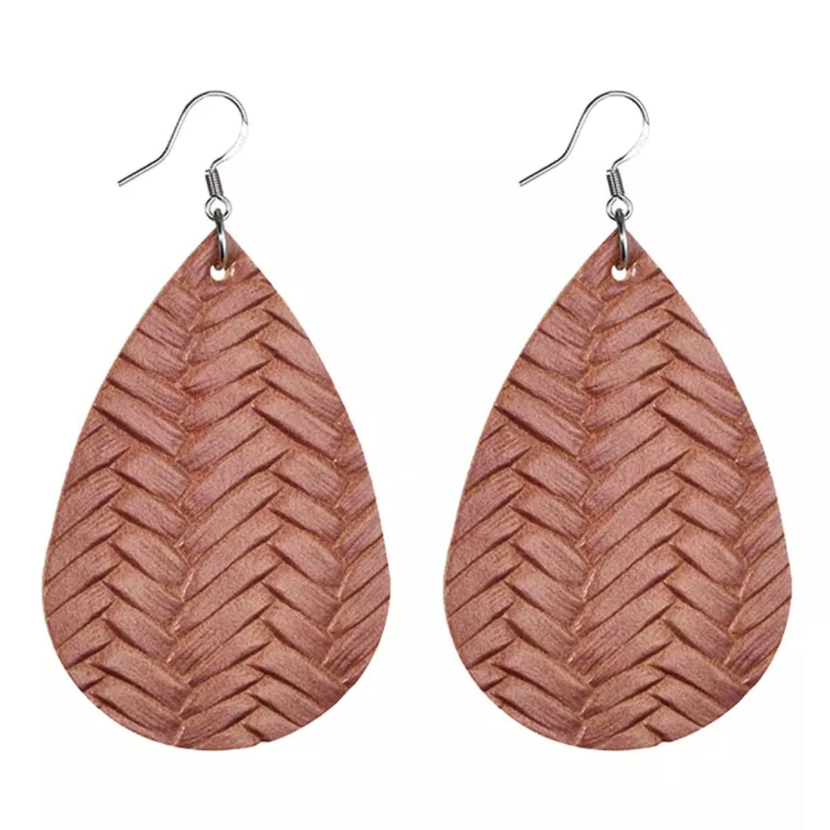 Tamara Teardrop Leather Statement Earrings