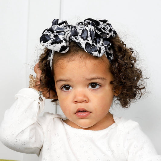 Leopard Baby Headband-Gray