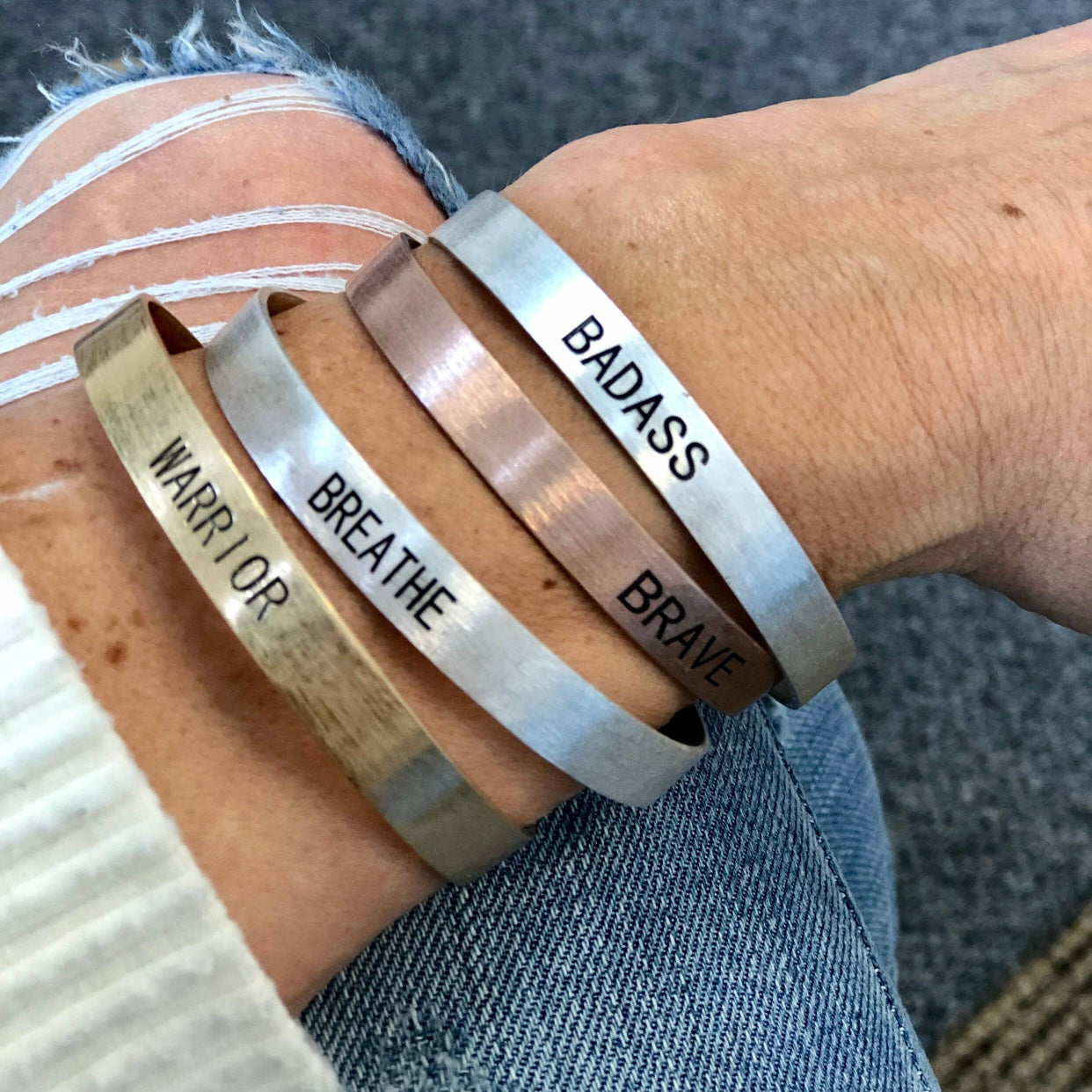 Choose Your Word Copper Cuffs