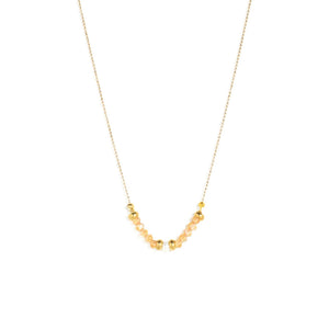 Gold Beaded Neutral Nadia Necklace