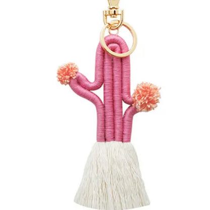 Cactus Pom Pom Keychains
