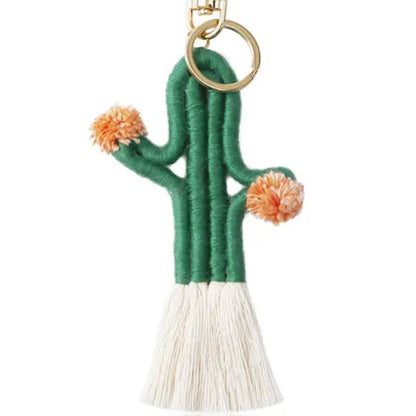 Cactus Pom Pom Keychains