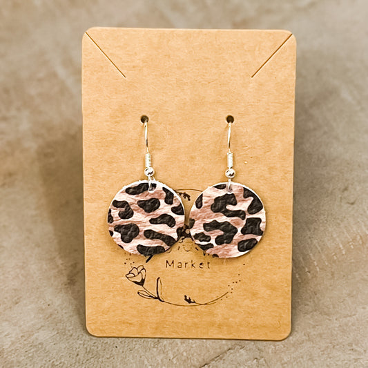 Leather Dot Earrings