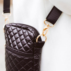 Black Quilted Crossbody Bag