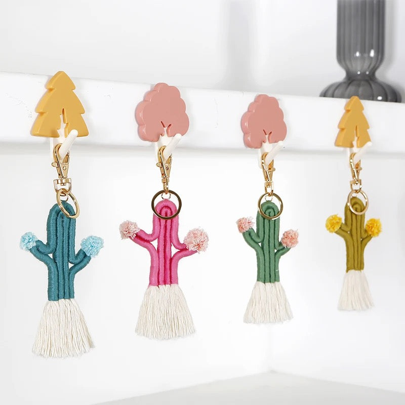 Cactus Pom Pom Keychains