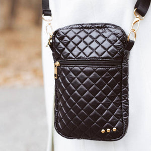 Black Quilted Crossbody Bag