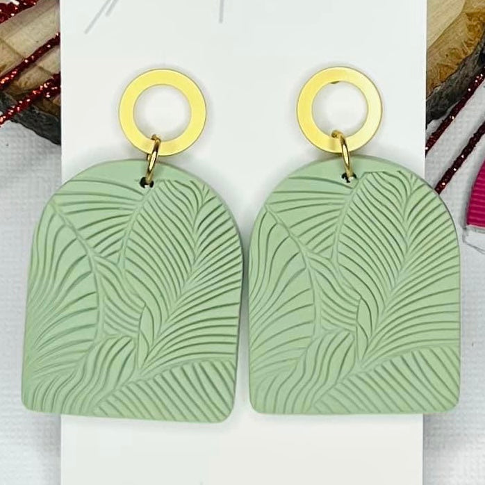 Brandi Polymer Clay Mint Earrings