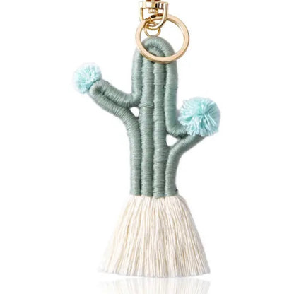 Cactus Pom Pom Keychains