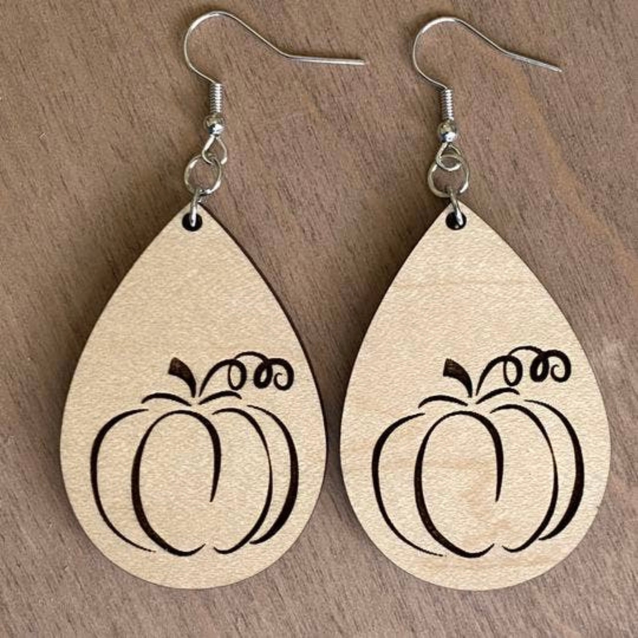 Handmade Pumpkin Drop Maple Wood