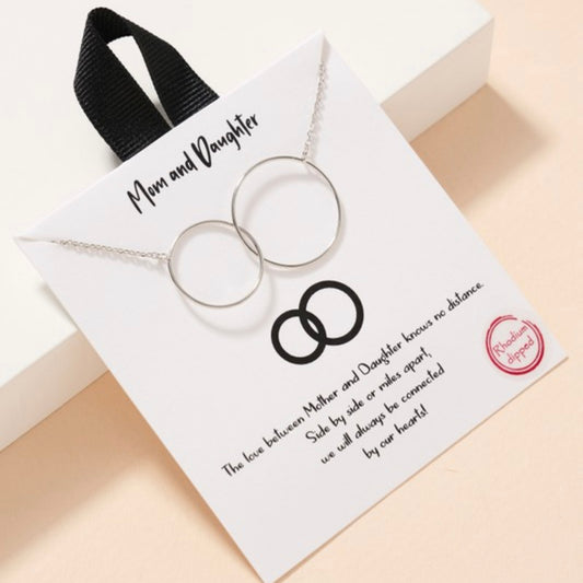 Mom & Daughter Interlocking Necklace