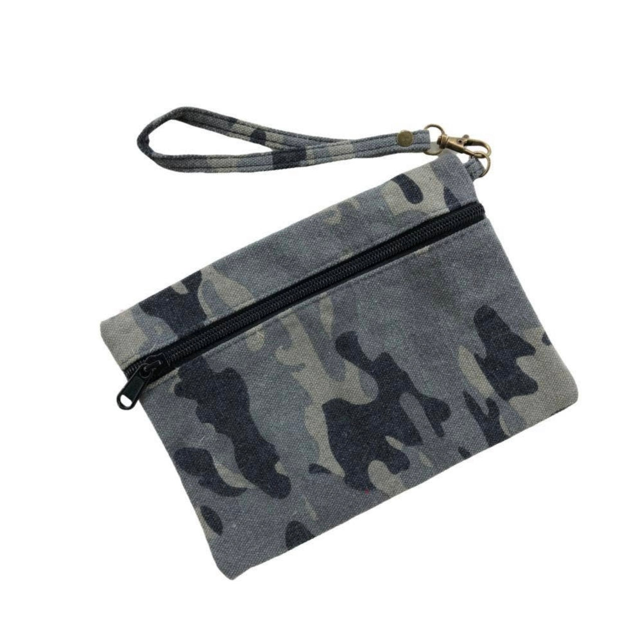 Camo Canvas Clutch/Wristlet